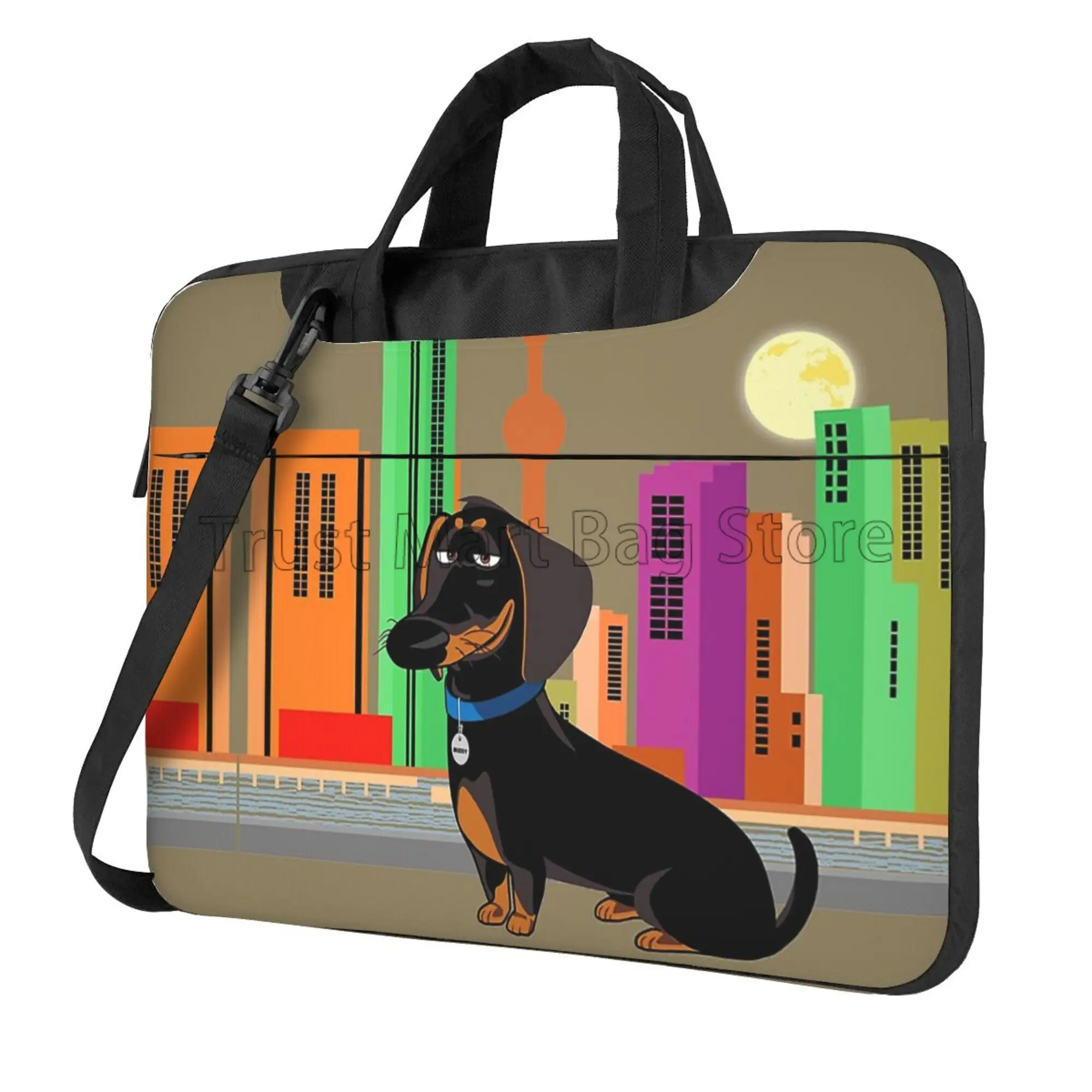 Tablet Shoulder Bag - Dachshund Imprimir Laptop Bolsa de Transporte,
