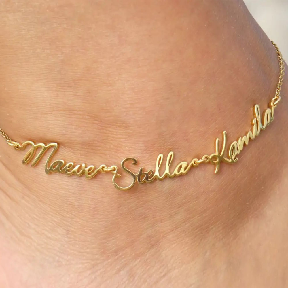 Hotwav Tablet Accessories - Mulher personalizada tornozeleiras de luxo ouro