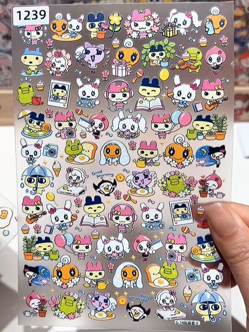 Boox Tablet Accessories - Novos Adesivos Impermeáveis em Relevo Tamagotchi,