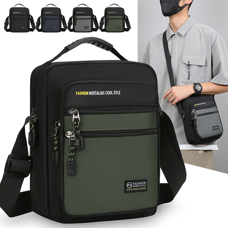 Tablet Shoulder Bag - Nova Bolsa Transversal Oxford Masculina, Bolsa