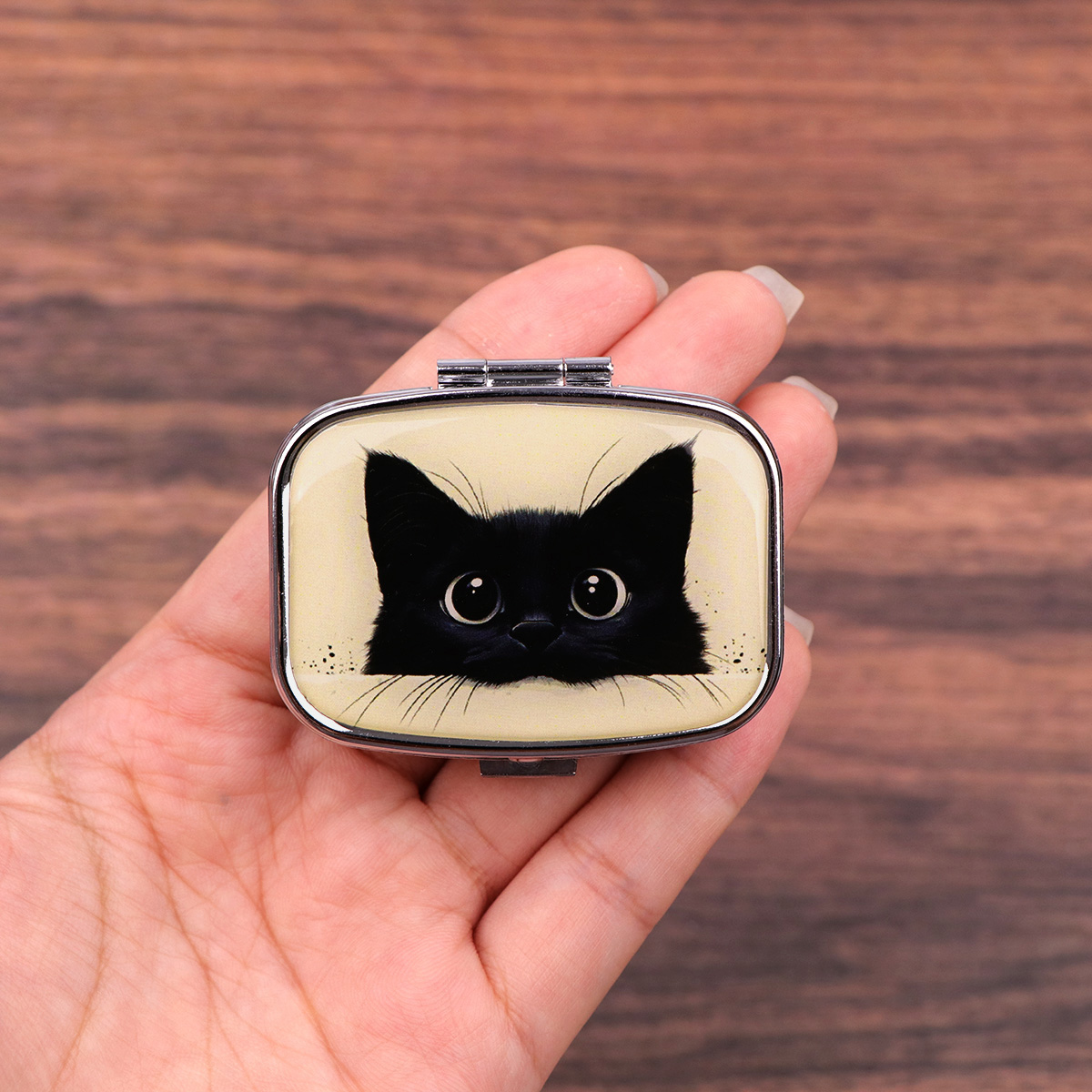 Boox Tablet Accessories - Bonito gato preto viagem pílula organizador