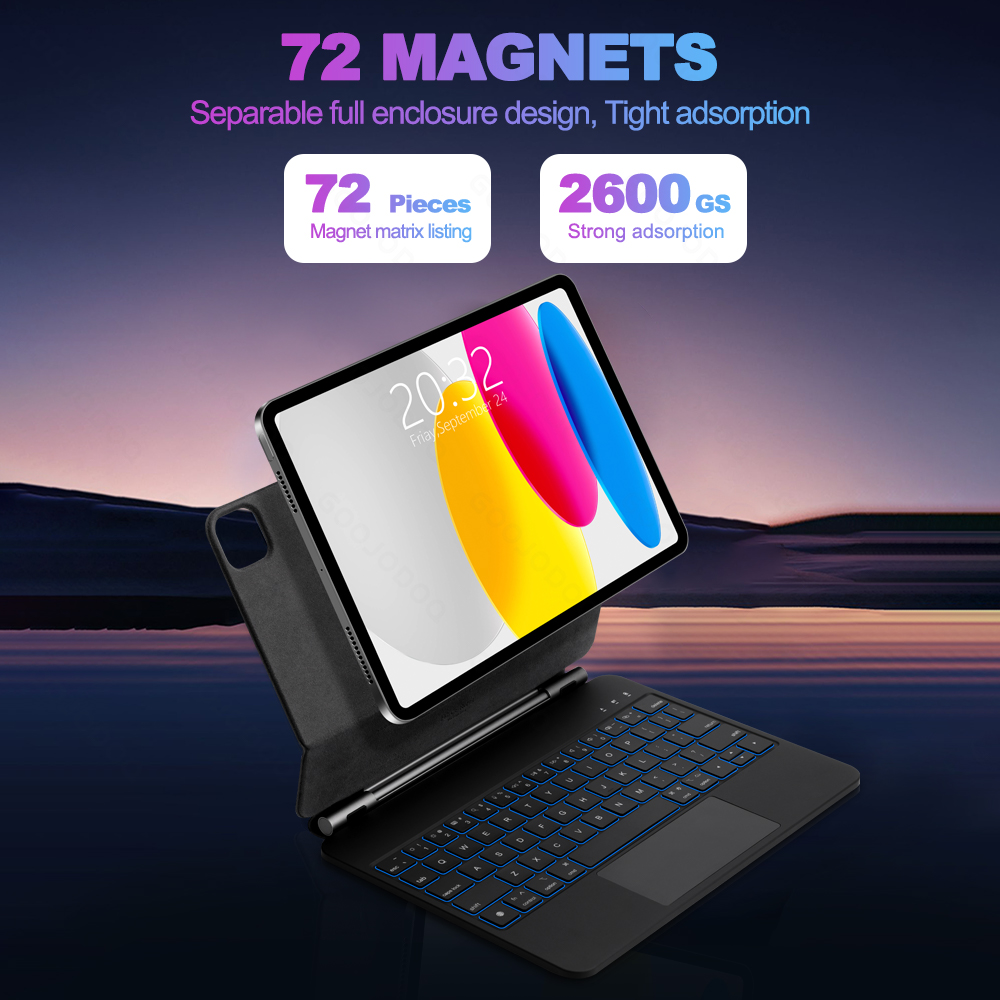GOOJODOQ Teclado Mágico para i - Ipad Cover Folio avaliação e preço