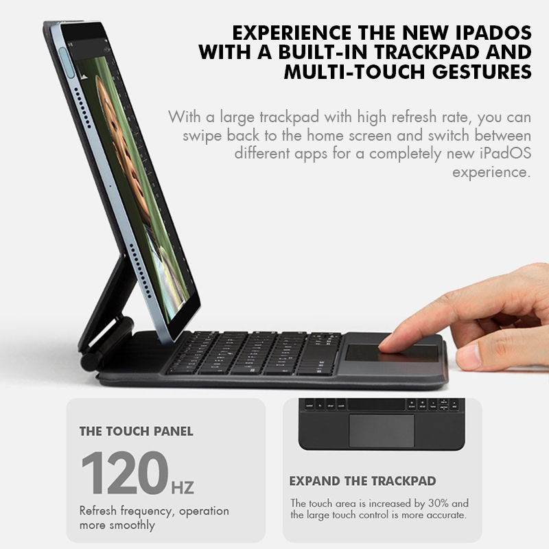 Goojodoq backlight teclado mág - Ipad Cover Folio avaliação e preço
