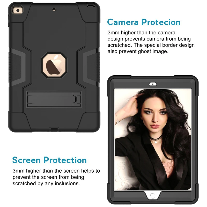 Armadura suporte à prova de ch - Ipad Cover Folio avaliação e preço