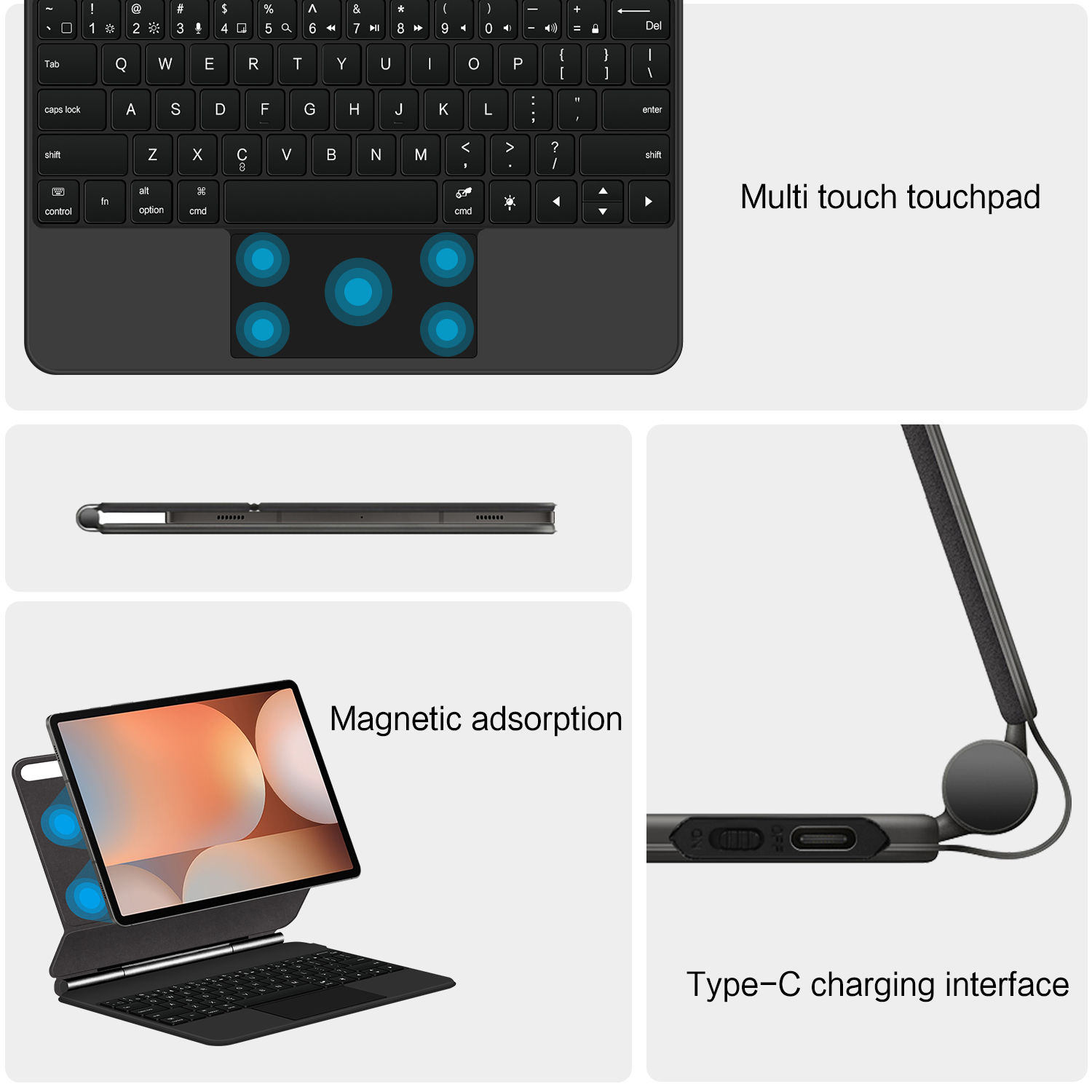 Teclado Magnético Mágico para  - Galaxy Tablet Accessories avaliação e preço